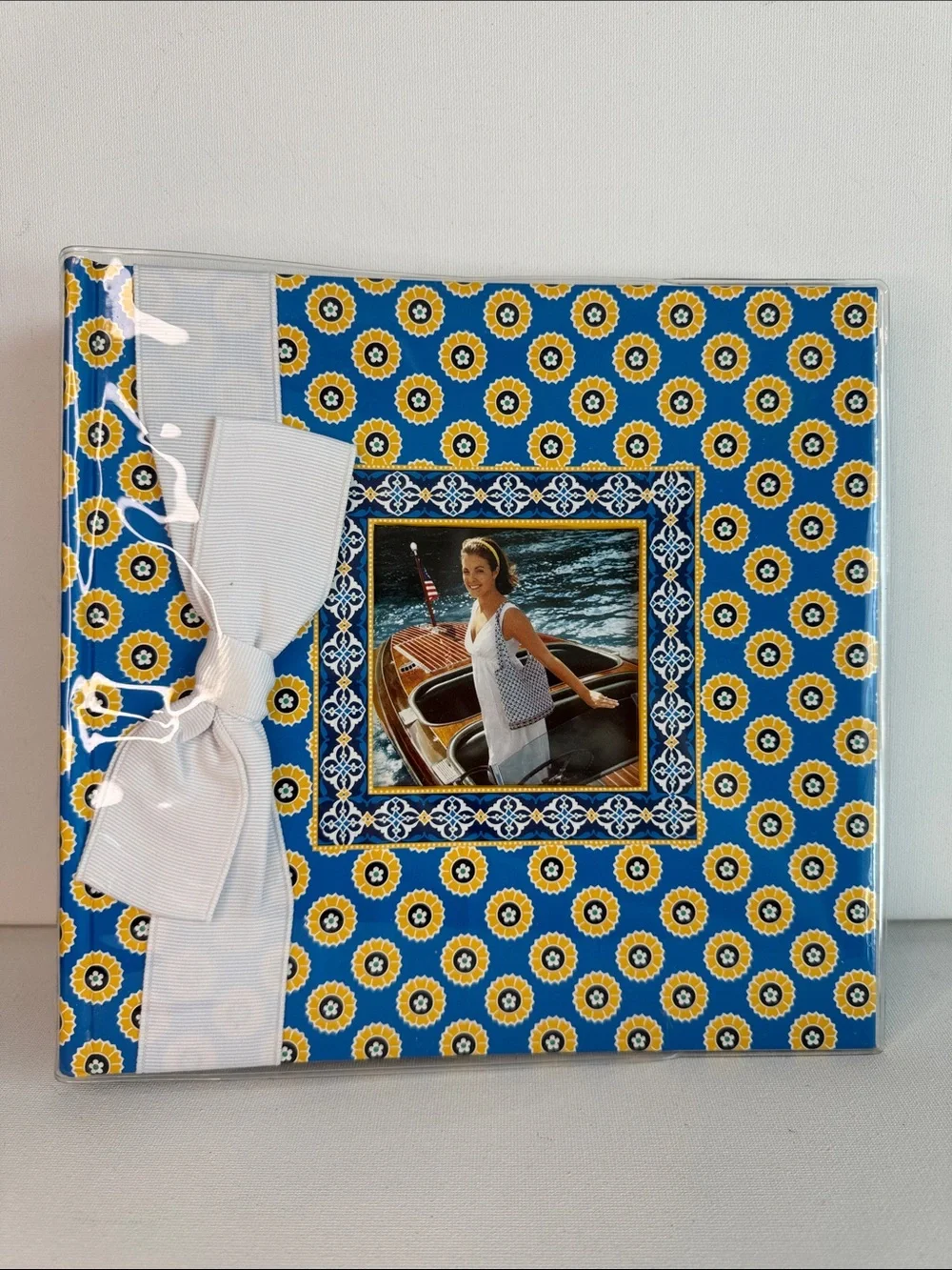 Vintage Vera Bradley Riviera Blue Deluxe Photo Album 4x6